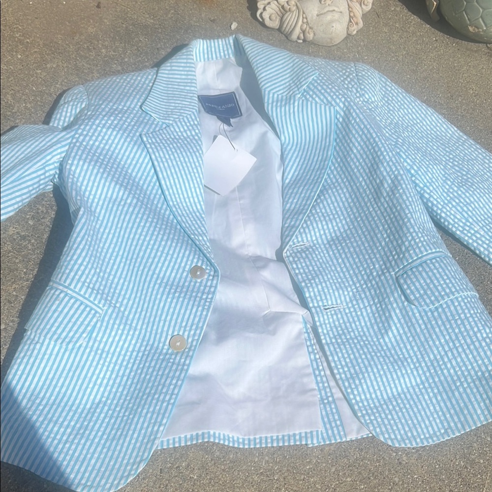 Light powder Blue Striped Blazer for your little star ⭐️
